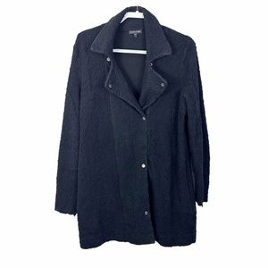 Eileen Fisher Textured Moto Coat zip snap